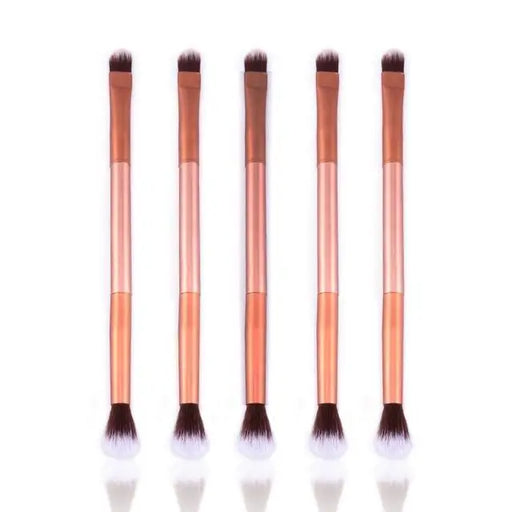 Women Makeup Brush 5Pcs Professional Black Eyebrow Inclined Flat Angled Brush Makeup Tool Wooden Pole Eyeliner