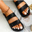 Womens Black Buckle Sandals Soft Casual Thick Comfort Fashion Stylish Design Women Sandals - ALLURELATION - 502, Beach Sandals, Black Sandals, Buckle Strap, Buckle Strap Sandals, Elastic Sandals, Elegant Sandals, Exclusive Womens Sandals, Sandals, Strong Sandals, Stylish Sandals, Summer Sandals, Women Sandals, Womens Sandals - Stevvex.com