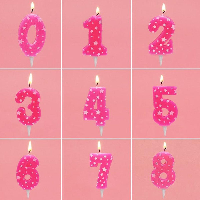 0-8 Years Birthday Candle New Girls Kids Birthday Numbers Candle Cake Candles Colorful Birthday Cake Candles for Kids Adults Number Cake Topper Decoration For Birthday Wedding Crown Smoke-free Cake Candles for For Cake Party Supplies