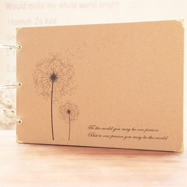 10 Inch DIY Album Dandelion Series DIY Handmade Photo Albums for Lover Baby Wedding Stickers Scrapbooking Family Scrapbook Albums Family Anniversary Gift For Couple