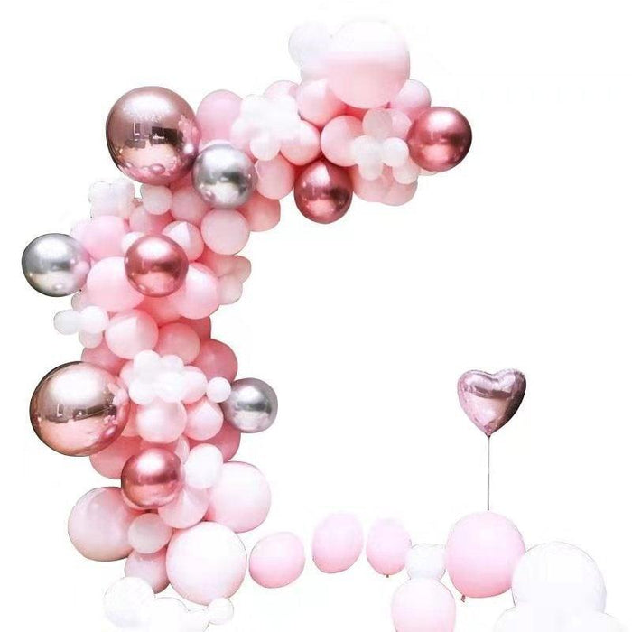 108 pcs Pink White Metallic Garland Arch Balloon Kit For Bridal Shower Wedding Decors Party Decoration For Birthday - STEVVEX Balloons - 108PCS BALLOONS, 90, anniversery balloons, attractive balloons, attractive party balloons, attractive pink balloons, attractive white gold balloons, Baby Balloons, baby shower balloons, balloon, balloons, pink themed balloons, pink themed party balloons - Stevvex.com