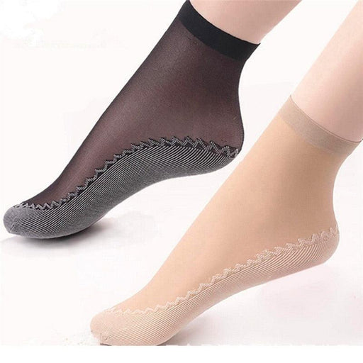 10Pairs High Quality Women Socks Velvet Silk Spring Summer Socks Breathable Soft Cotton Bottom Wicking Slip-resistant Short Socks For Women