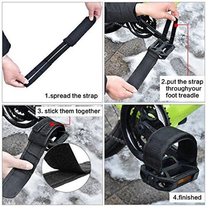 1pair Nylon Bicycle Pedal Straps Toe Clip Foot Strap Belt Adhesively Bicycle Pedal Tape Fixed Gear Bike Cycling Cover Universal Bicycle Fixed Strap Anti-Slip Double Adhesive Pedal Toe Clip Strap Cycling Pedal Accessory