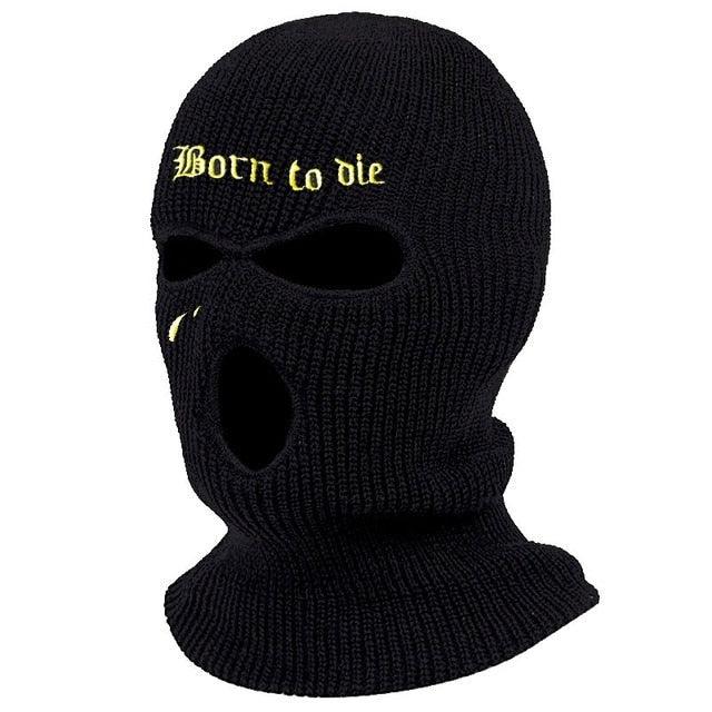 1Pc Embroidery Balaclava Face Mask 3-Hole for Cold Weather, Winter Ski Mask for Men and Women Thermal Cycling Mask Christmas Gift Face Scarf Mask Sunscreen Dustproof Army Cycling Hunting Fishing Tactical Airsoft Hat