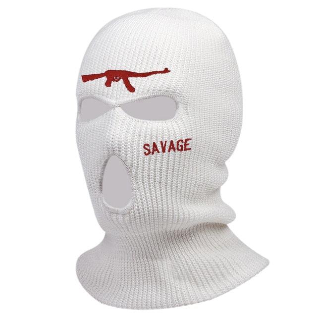 1Pc Embroidery Balaclava Face Mask 3-Hole for Cold Weather, Winter Ski Mask for Men and Women Thermal Cycling Mask Christmas Gift Face Scarf Mask Sunscreen Dustproof Army Cycling Hunting Fishing Tactical Airsoft Hat