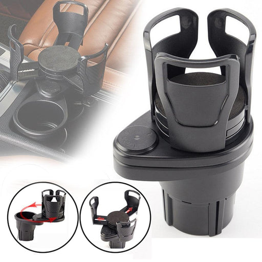 2 In 1 Vehicle-mounted Slip-proof Cup Holder 360 Degree Rotating Water Car Cup Holder Multifunctional Dual Holder Car Cup Holder, Multifunction Car Drink Holder Adapter, Mount Extender with 360° Rotating Adjustable Base Auto Accessory