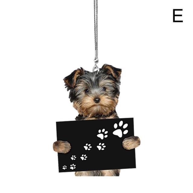 2D Cute Cat Puppy Car Hanging Kitten Dog Simulation Model Creative Car Interior Decor Animal Acrylic Pendant Kid Toy Gift Dog Car Hanging Ornament for Cat Lover Cat Car Hanging Ornament with Colorful Cute Cat Girl Car Interior Hanging