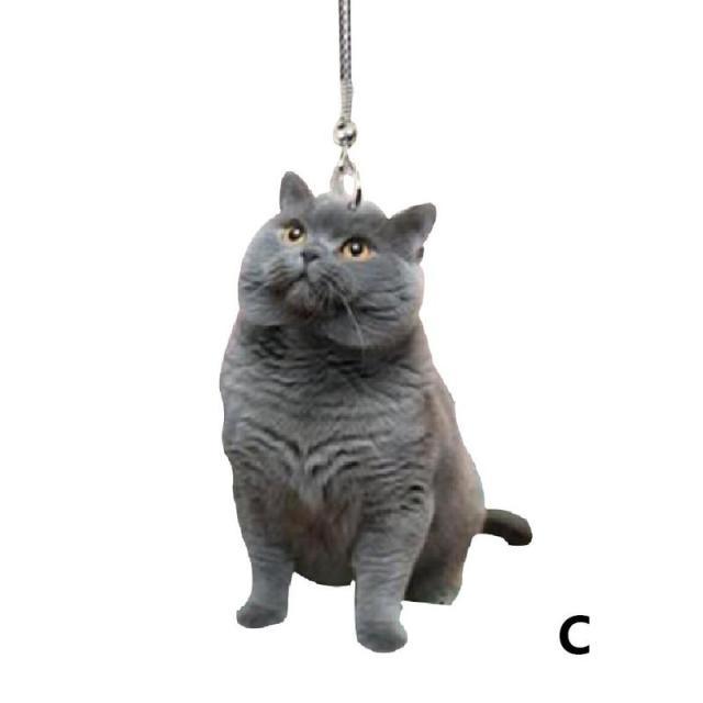 2D Cute Cat Puppy Car Hanging Kitten Dog Simulation Model Creative Car Interior Decor Animal Acrylic Pendant Kid Toy Gift Dog Car Hanging Ornament for Cat Lover Cat Car Hanging Ornament with Colorful Cute Cat Girl Car Interior Hanging