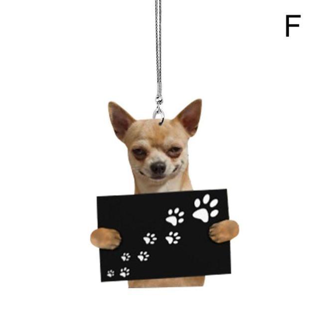 2D Cute Cat Puppy Car Hanging Kitten Dog Simulation Model Creative Car Interior Decor Animal Acrylic Pendant Kid Toy Gift Dog Car Hanging Ornament for Cat Lover Cat Car Hanging Ornament with Colorful Cute Cat Girl Car Interior Hanging