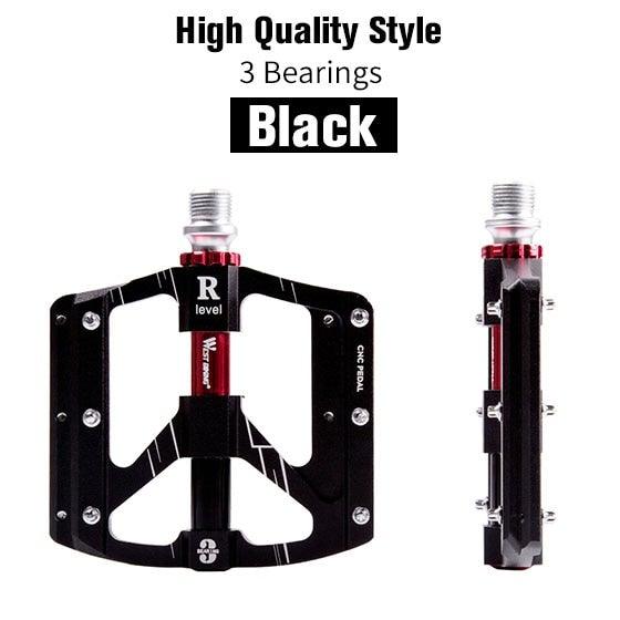 3 Bearings Bicycle Pedals Ultralight Anti-Slip Road Pedal Cycling Sealed Bearing Bike Pedals Accessories Bearings Pedals For Bicycle Lightweight Bicycle Pedals Of Road Bikes