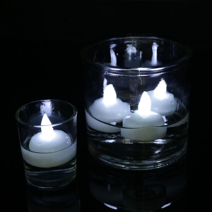 3/6Pcs LED Flameless Waterproof Candle Flameless Flickering Tea Light Candles Battery Operated Floating Candles for Wedding Centerpiece Pool & SPA Warm Light Flickering Tea Candles Battery Powered For Wedding Home Birthday Party Decoration