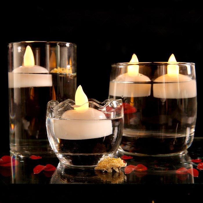 3/6Pcs LED Flameless Waterproof Candle Flameless Flickering Tea Light Candles Battery Operated Floating Candles for Wedding Centerpiece Pool & SPA Warm Light Flickering Tea Candles Battery Powered For Wedding Home Birthday Party Decoration