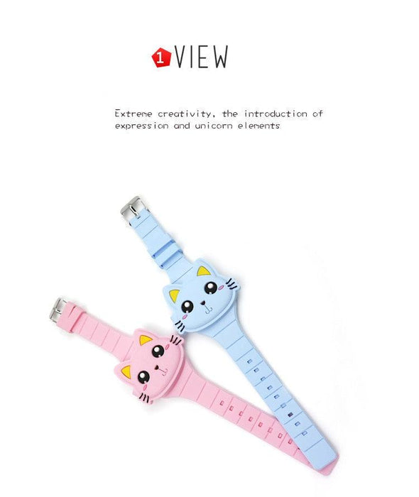 3D Kids Watches Cute Rabbit Cat LED Electronic Children Watch Boys and Girls Silicone Toy Wristwatches Girls Watch Digital Cute Shape LED Fashion Silicone Band Clamshell Design Wrist Watch