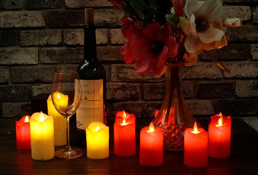 3pcs Led Flameless Candle Flameless Candles Led Candles Battery Operated Candles Plastic Simulated flame LED Birthday Candle Lights Christmas Wedding Party Home Decoration