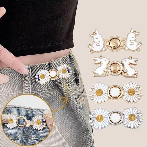 4 Sets Pant Waist Tightener Fashion Pants Clips Waist Tightener Sewing Buttons Pins for Jeans Dress Too Big Loose Adjustable  Button Pins Sewing Button Waist Tightener Clip Waist Adjuster Clips for Dresses Pants Jeans