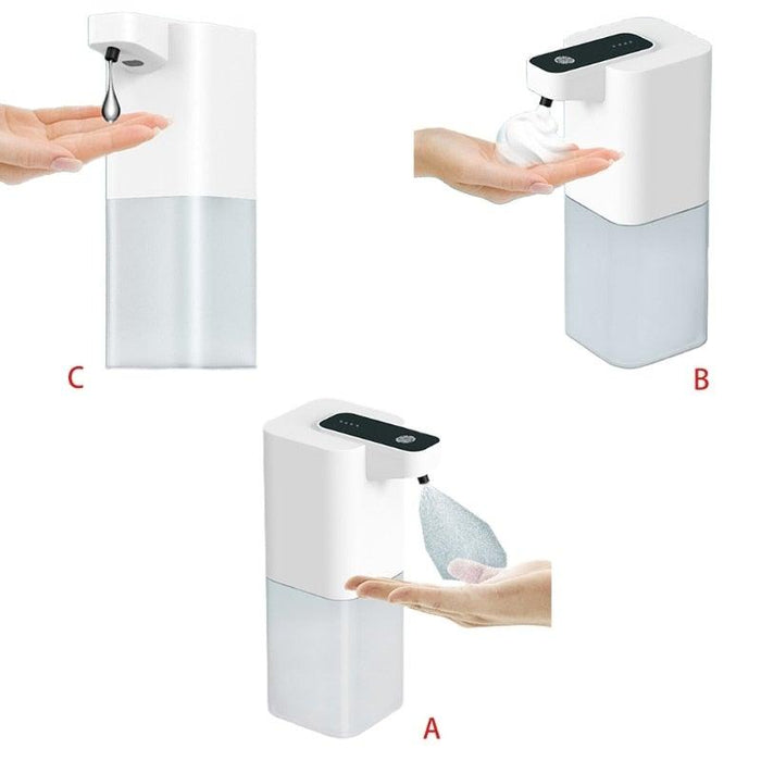 400ml Capacity Automatic Soap Dispenser Infrared Technology Hand Soap Dispenser Rechargeable Soap Dispenser Convenient Soap Dispenser Automatic Foaming Soap Dispenser Hand Free Countertop Soap Dispensers Xmas Gift Touchless Soap