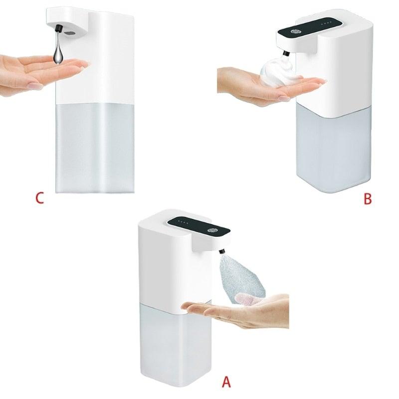 400ml Capacity Automatic Soap Dispenser Infrared Technology Hand Soap Dispenser Rechargeable Soap Dispenser Convenient Soap Dispenser Automatic Foaming Soap Dispenser Hand Free Countertop Soap Dispensers Xmas Gift Touchless Soap