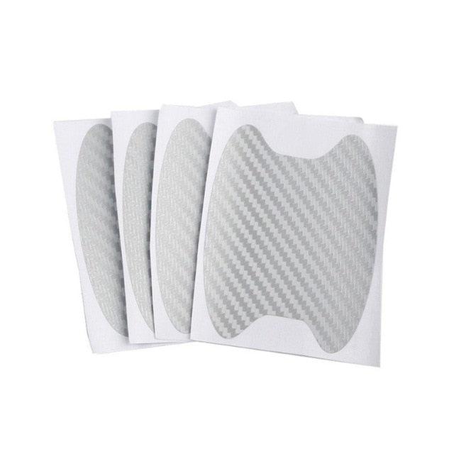 4Pcs/Set Car Door Sticker Carbon Fiber Scratches Resistant Cover Scratches Resistant Cover Auto Handle Protection Film Exterior Styling Accessories Door Sticker Carbon Fiber Scratches Resistant Cover Car Handle Protection Film Exterior Styling Accessories