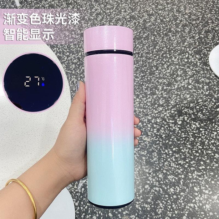 500ml Stainless Steel Intelligent Insulation Water Bottle Vacuum Bottle Insulation Touch Intelligent Temperature Display  Intelligent Touch Display Temperature 304 Stainless Steel Thermos Water Bottle