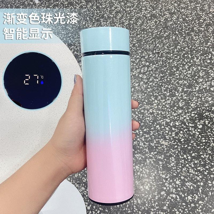 500ml Stainless Steel Intelligent Insulation Water Bottle Vacuum Bottle Insulation Touch Intelligent Temperature Display  Intelligent Touch Display Temperature 304 Stainless Steel Thermos Water Bottle