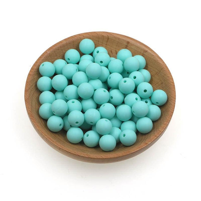 50pcs Silicone Beads 9/12/15mm Round Pearl Silicone Beads For Jewelry Making Bracelet Necklace Jewelry Accessories Silicone Round Beads Loose Pearl Beads