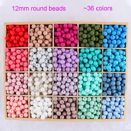 50pcs Silicone Beads 9/12/15mm Round Pearl Silicone Beads For Jewelry Making Bracelet Necklace Jewelry Accessories Silicone Round Beads Loose Pearl Beads