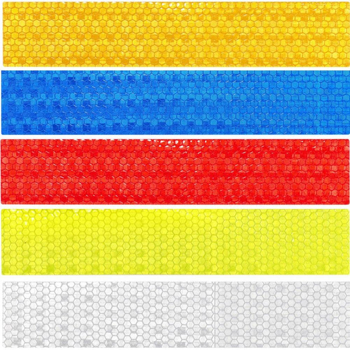 5pcs/set Car Reflectance Reflector Sticker Auto Strong Reflective Stickers  Car Body Trunk Exterior Auto Accessories Reflective Tape Reflex Reflective Stickers Car Trunk Reflective Stickers Night Visibility Reflective Decal Waterproof Exterior Warning