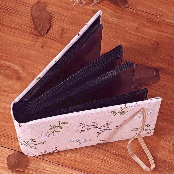 6 Inch 100PCS Stylish and Simple Photo Album Small Photo Album on Fabric Polaroid Postcard Storage Brochure Fabric Memo Scrapbook Paper Baby Family Scrapbook Albums Creative Gifts