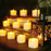 6/24Pcs Flameless LED Candles Electric Fake Candle Battery Operated LED Tea Lights in Warm White for Wedding Table Festival Celebration Halloween Tea Light Creative Lamp Battery Powered Home Wedding Birthday Party Decoration Lighting