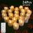 6/24Pcs Flameless LED Candles Electric Fake Candle Battery Operated LED Tea Lights in Warm White for Wedding Table Festival Celebration Halloween Tea Light Creative Lamp Battery Powered Home Wedding Birthday Party Decoration Lighting