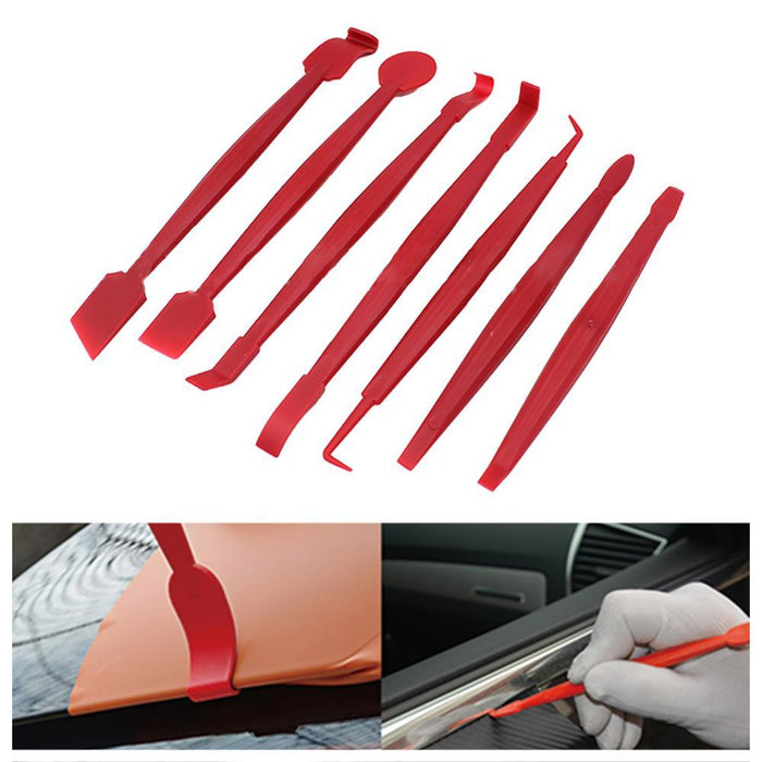 7pcs/set Car Vinyl Wrap Film Squeegee Scraper Car Vinyl Wrap Tools Edge-closing Tool for Automobile Film Sticking Car Styling Auto Accessories Car Wrap Film Squeegee Scraper Tools Edge-closing Tool for Automobile Film Sticking Car Styling Auto Accessories