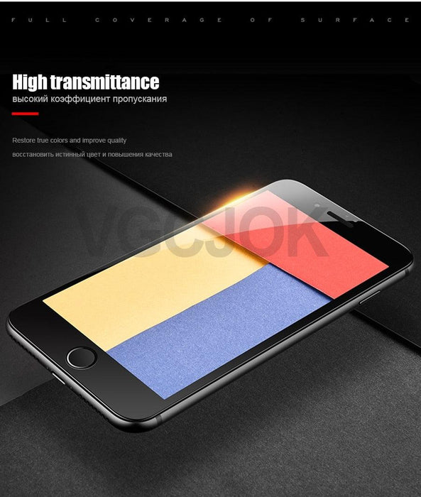 9d Full Cover Tempered Glass For Iphone 8 7 6 6s Plus 5 5s Se 2020 Screen Protector On Iphone 11 Pro Xs Max X Xr Protective Film Rounded Edge Glass Screen Protector Tempered Glass For Iphone