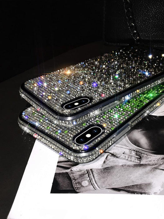 Luxury Shiny Glitter Diamond Phone Case For iPhone 14 13 12 11 Pro Max X Xr Xs 7 8 Plus Fashion Glitter Sparkle Crystal Rhinestone Protective Cover With Soft Case For iPhone