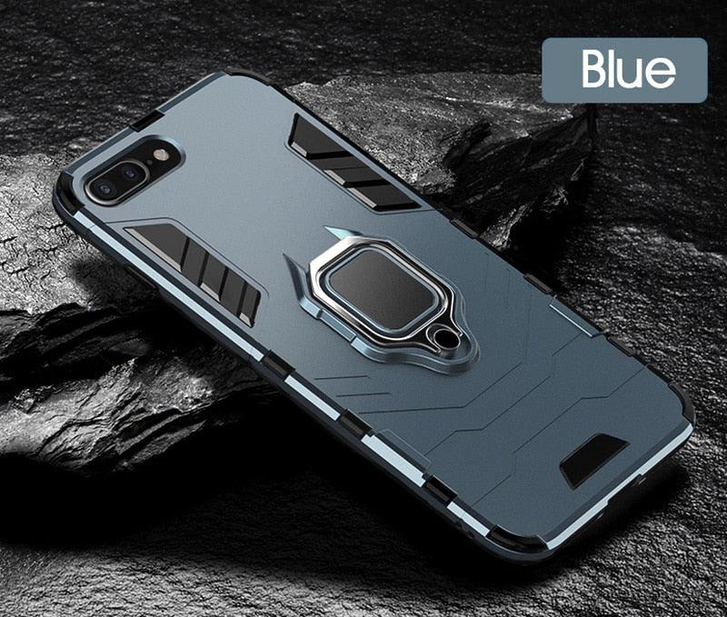 Shockproof Armor Case For iPhone XR iPhone X Xs Xs Max Stand Holder Ring Phone Cover for iPhone 6 6S 6PLUS 7 8 plus  Slim Durable Soft Anti-Scratch 360 Degree Rotating Ring Holder Kickstand Protective With Magnetic Case