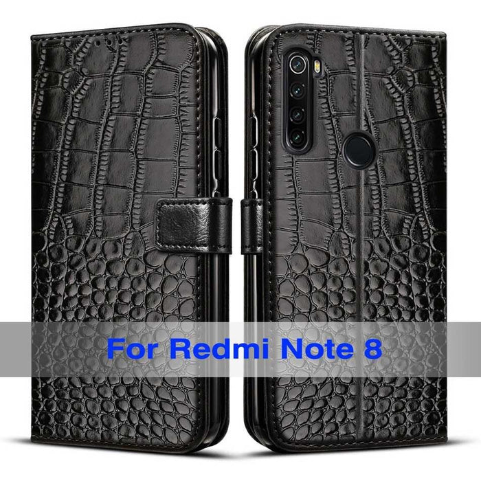 Shockproof Magnetic Case For Xiaomi Redmi Note 8 Pro Phone Case Flip Leather Case Mobile Silicone Shell Cover With Card Slots  Inner with Viewing Stand Card Holder Wrist Strap Leather Wallet Case