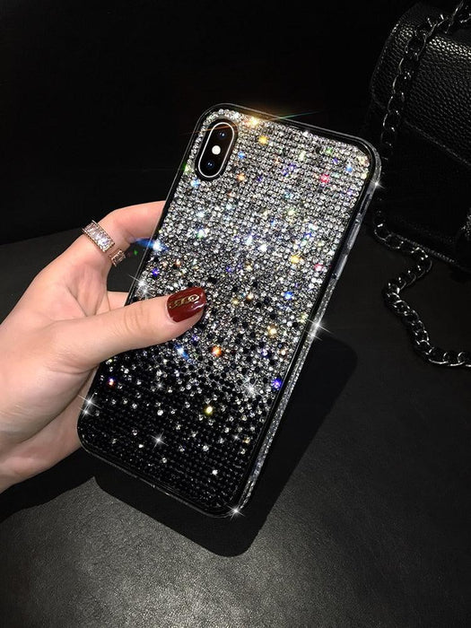 Luxury Shiny Glitter Diamond Phone Case For iPhone 14 13 12 11 Pro Max X Xr Xs 7 8 Plus Fashion Glitter Sparkle Crystal Rhinestone Protective Cover With Soft Case For iPhone