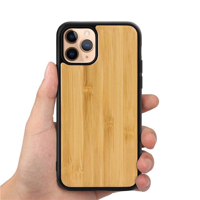 Vintage Wooded Back Case For iPhone 14 13 Mini 12 SE XR X S Max 8 7 Plus Genuine Bamboo Wooden Hard Phone case iPhone 11 Pro Max Strong Hard Protective Case For iPhone