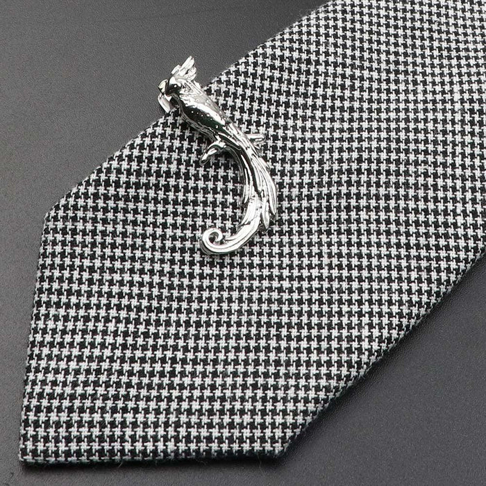 Unique Stainless Tie Clips Guitar Lizard Shaped Tie Clips Tie Clip Classic Tie Bar Clip Regular Trendy Durable Metallic Necktie Clips Wedding Business Ties Necktie Clips Pin For Mens Ideal Gift