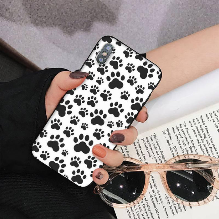 Dog Paw Phone Case For Iphone 11 12 13 Mini Pro Max 8 7 6 6s Plus X 5 S Se 2020 Xr Xs 10 Case Paw Print Heart Pet Lovers