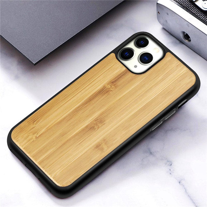 Vintage Wooded Back Case For iPhone 14 13 Mini 12 SE XR X S Max 8 7 Plus Genuine Bamboo Wooden Hard Phone case iPhone 11 Pro Max Strong Hard Protective Case For iPhone