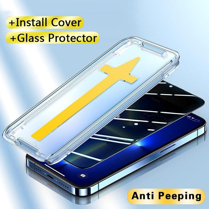 8K HD Anti Peeping Luxury Fast Install Full Cover Glass Screen Protector For iPhone 14 13 12 11 PRO MAX MINI X XS 9H Hardness Tempered Glass Scratchproof Shatterproof Bubble Free Screen Protector For iPhone