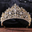 New Gold Color Crown Hair Accessories Luxury Crystal Tiara For Women Wedding Headdress Bridal Hair Jewelry Crystal Crown Pageant Bridal Wedding Hair Jewelry Accessories