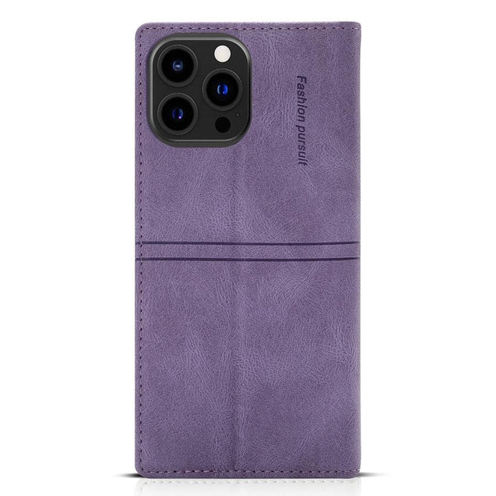 Iphone Wallet Skin Friendly Magnetic Flip With Card Slot Leather Case For iPhone 14 Pro Max 13 12 11 Modern Purple Genuine Leather Detachable Magnetic Flip Cover with Card Holders