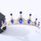 Luxury Elegant Purple Rose Red Crystal Crown Hair Accessories Tiara Women Party Rhinestone Bridal Crown New Hair Jewelry Wedding Tiara Crown Bride Rhinestone Tiaras Full Round Headpieces For Birthday