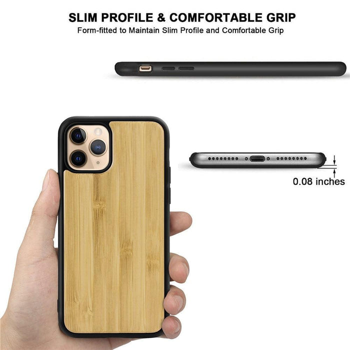 Vintage Wooded Back Case For iPhone 14 13 Mini 12 SE XR X S Max 8 7 Plus Genuine Bamboo Wooden Hard Phone case iPhone 11 Pro Max Strong Hard Protective Case For iPhone