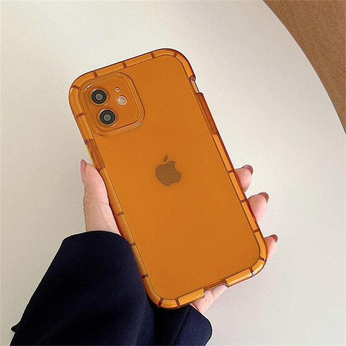 Luminous Shockproof Bumper Phone Case For iPhone 11 14 Pro Max 12 11 13 Pro Max X XR XS Max Transparent Back Cover  Full Bumper Case Strong Classic Phone Case