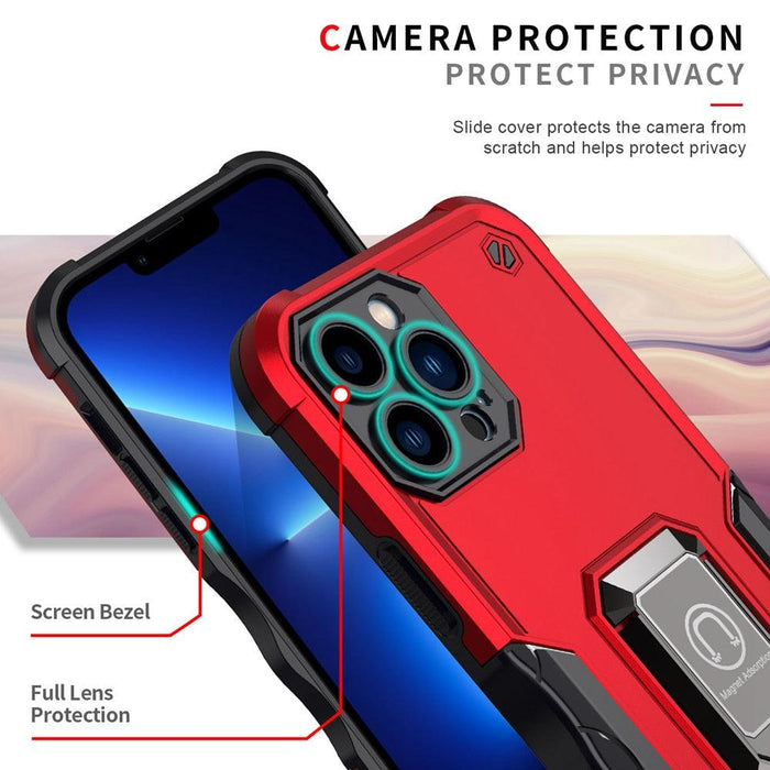 Green Shockproof Armor Case for iPhone 13 Pro Max 13 mini Ring Stand Phone Back Cover for iPhone 12 11 Pro Max Kickstand Case Built-in 360° Rotating Ring Kickstand Magnetic Case