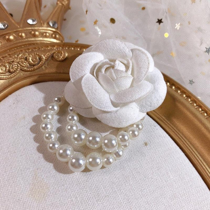 Fashionable Big Flower Brooch Pins Pearl Tassel Corsage Fashion Jewelry Elegant Summer Flower Lapel Pin Brooch For Women Brooches For Women Shirt Collar Accessories