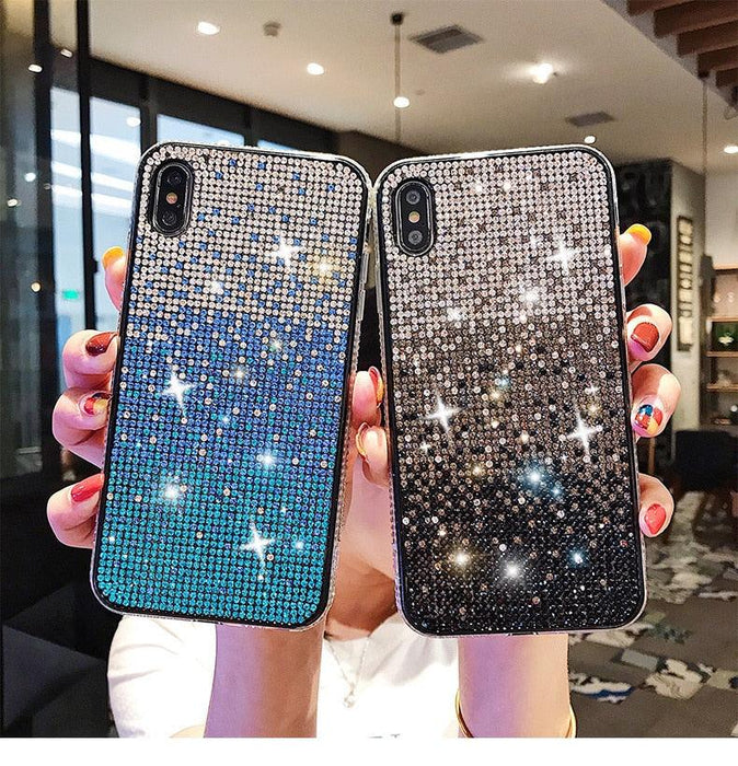 Luxury Shiny Glitter Diamond Phone Case For iPhone 14 13 12 11 Pro Max X Xr Xs 7 8 Plus Fashion Glitter Sparkle Crystal Rhinestone Protective Cover With Soft Case For iPhone