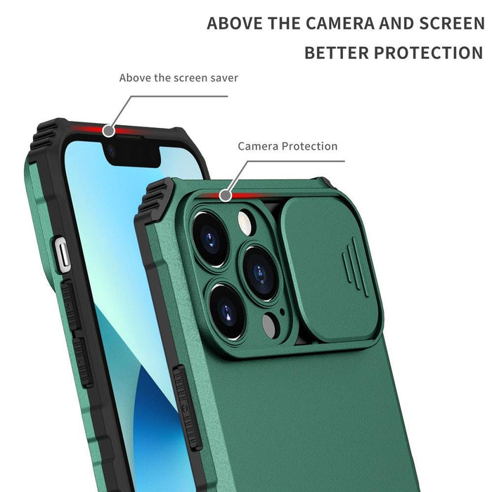 Unique Cover with Camera Protection Heavy Duty Shockproof Protective iPhone 13 Pro Case ShockProof Case For iPhone 13 12 11 Pro Slide Camera Protection Case Dual Layer Armor Case Back Cover